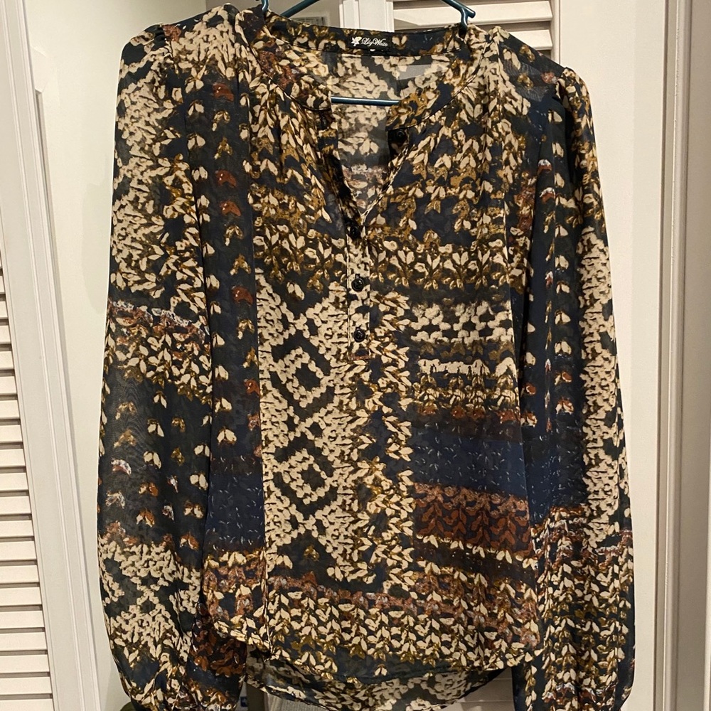 Long Sleeve Floral Blouse